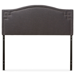 Baxton Studio Aubrey Modern and Contemporary Dark Grey Fabric Upholstered Queen Size Headboard